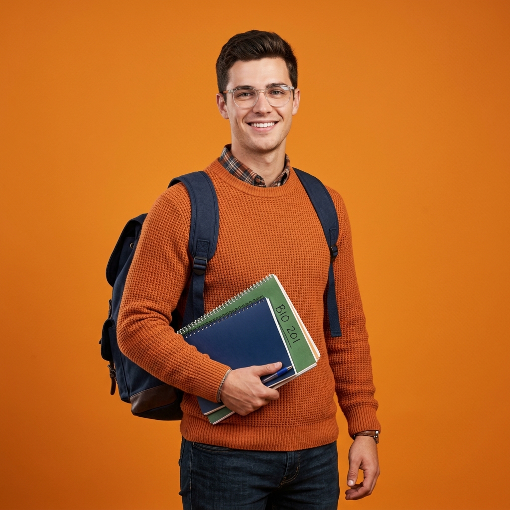 Student smiling